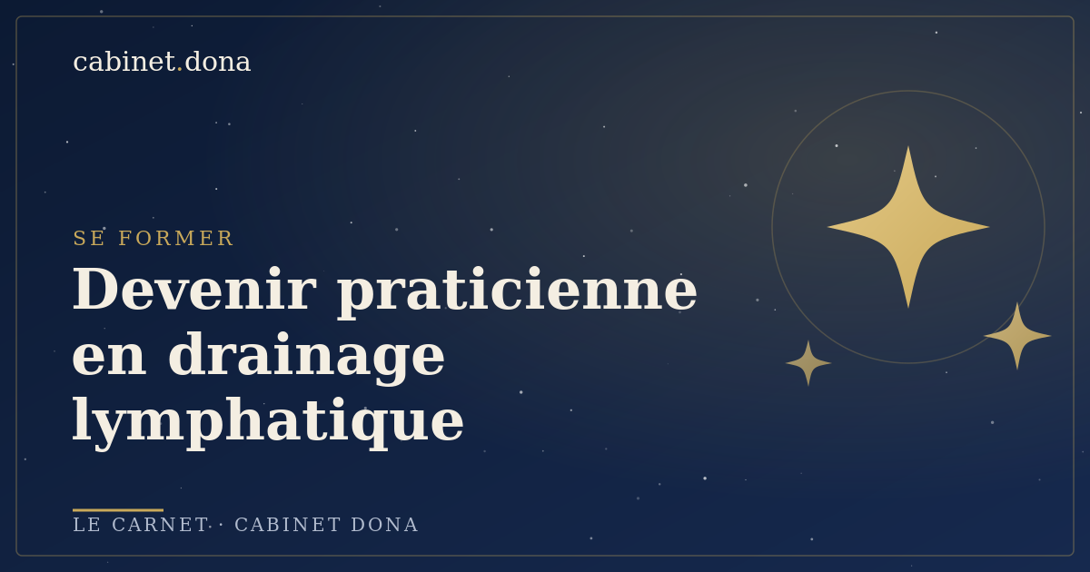 Formation drainage lymphatique Renata França en individuel — Cabinet Dona