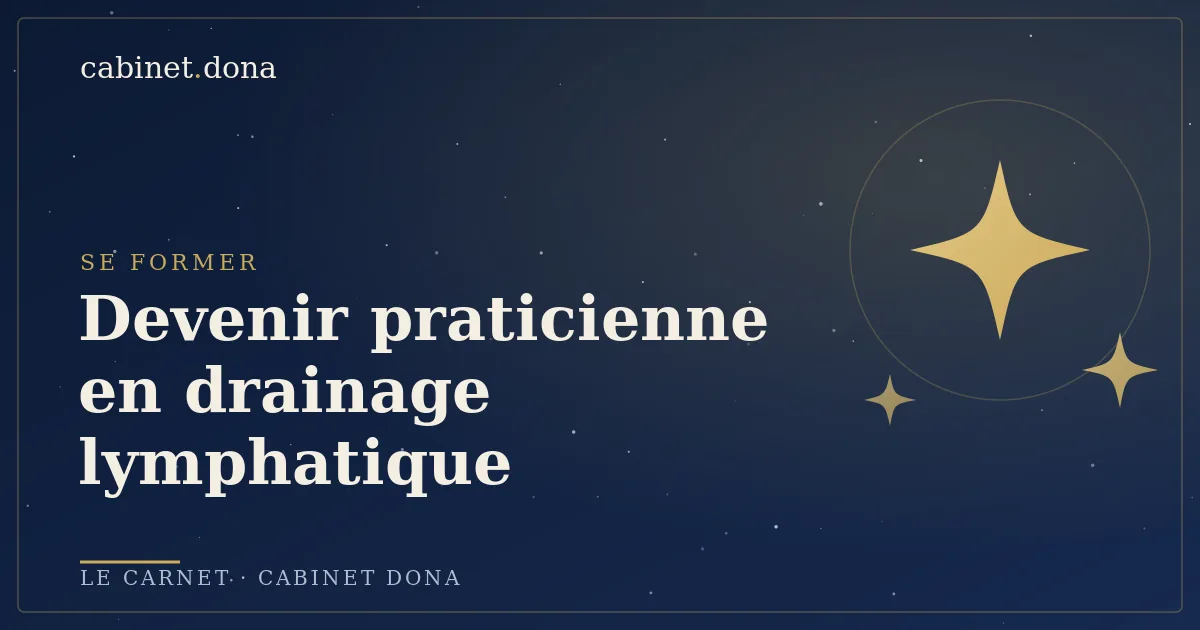 Formation drainage lymphatique Renata França en individuel, Cabinet Dona