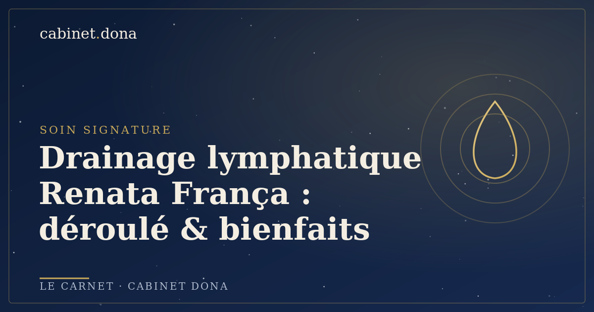 Drainage lymphatique méthode Renata França — bienfaits et déroulé, Cabinet Dona
