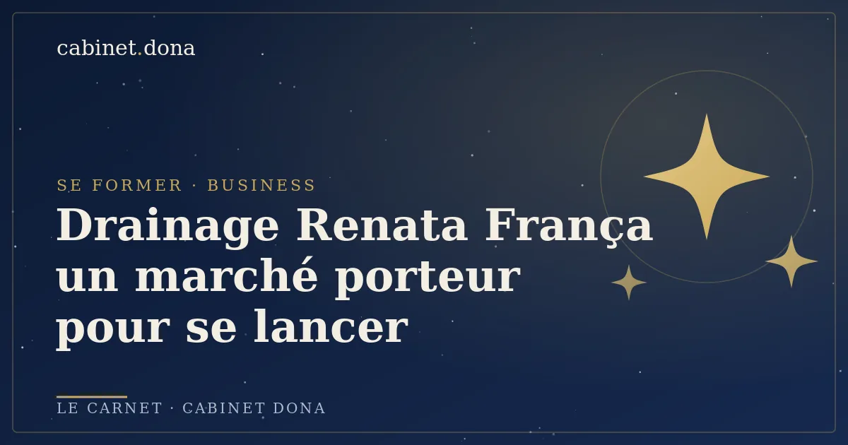 Drainage Renata França : un marché porteur, Cabinet Dona