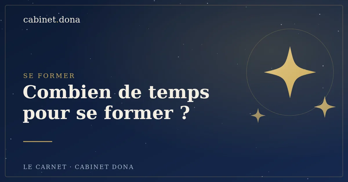 Combien de temps pour se former sérieusement au bien-être, Cabinet Dona