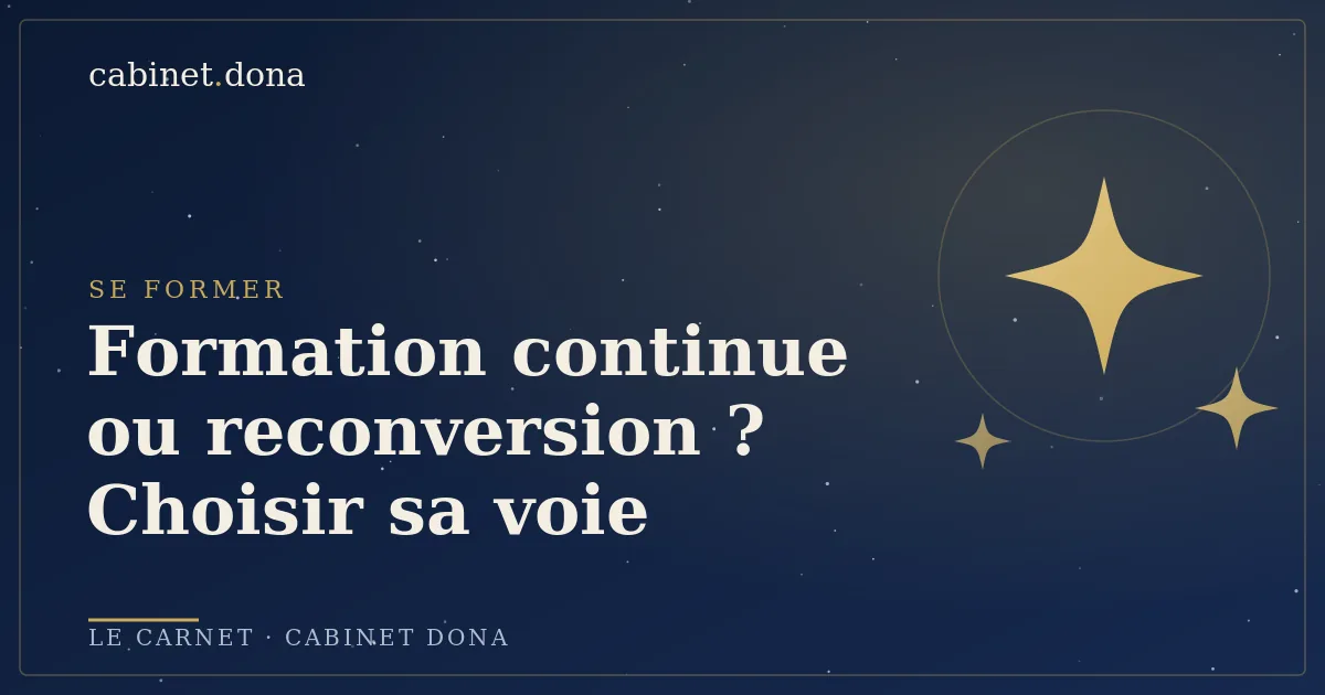 Formation continue ou reconversion complète dans le bien-être, choisir sa voie avec le Cabinet Dona