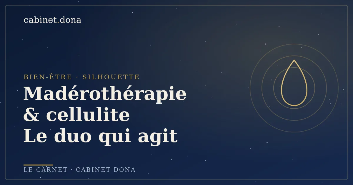 Madérothérapie et cellulite, résultats et bienfaits du massage au bois - Cabinet Dona