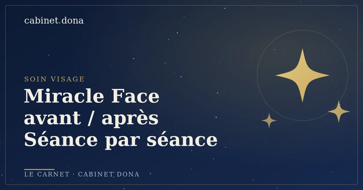 Miracle Face avant après au Cabinet Dona