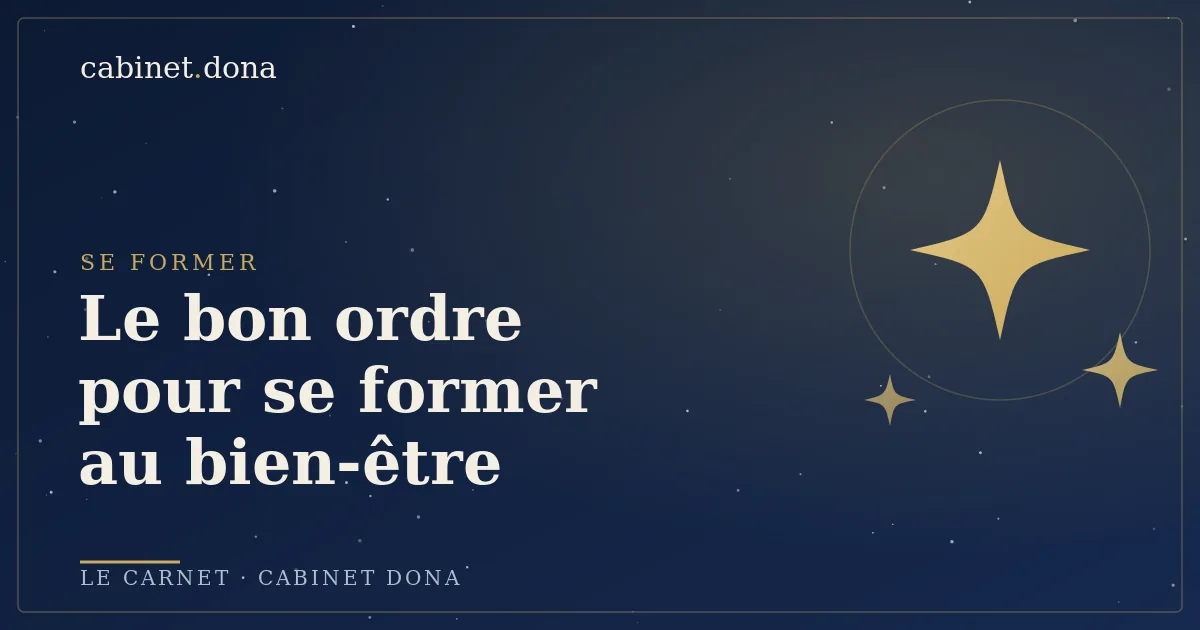 Dans quel ordre se former au bien-être, Cabinet Dona