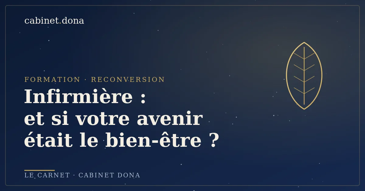 Infirmière : se reconvertir dans le bien-être, Cabinet Dona