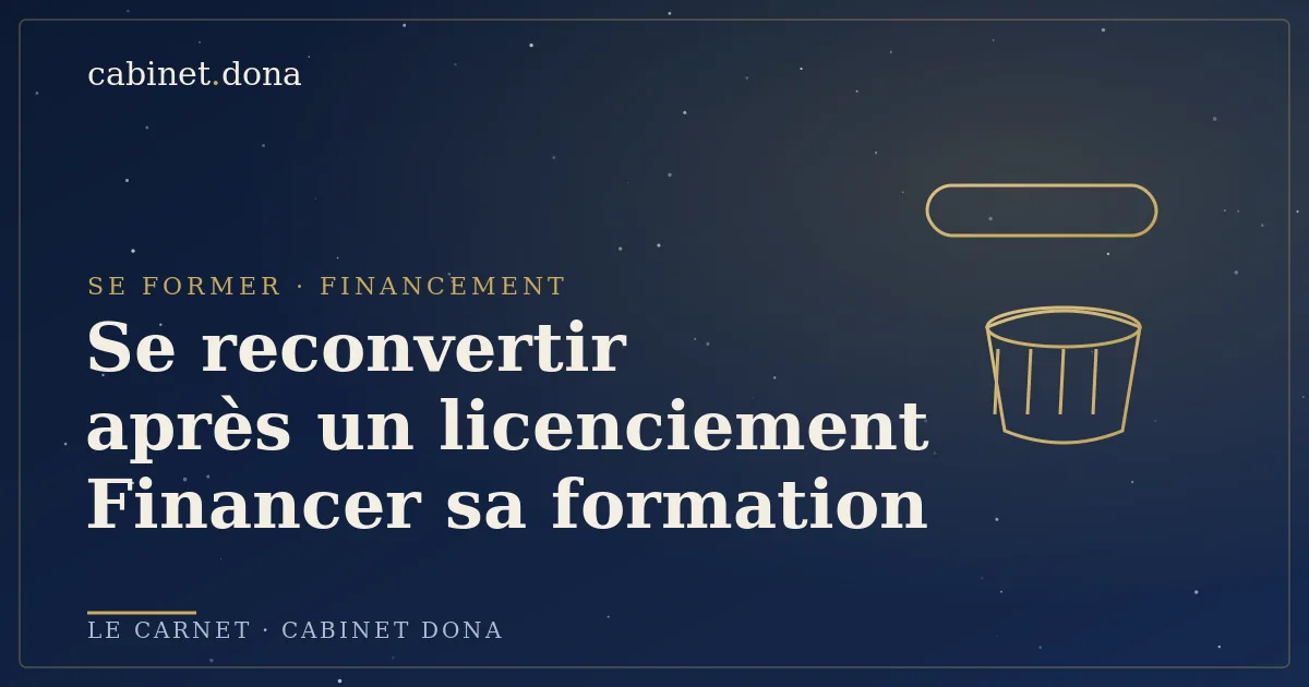 Se reconvertir après un licenciement et financer sa formation bien-être, Cabinet Dona