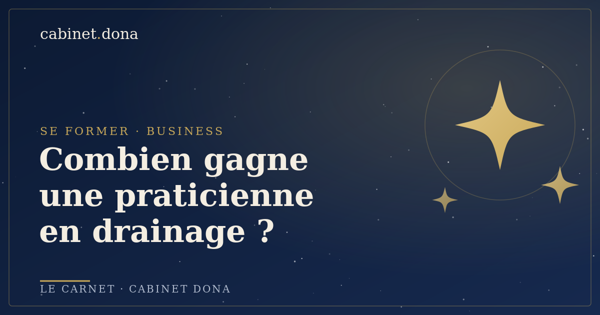 Combien gagne une praticienne en drainage lymphatique - Cabinet Dona