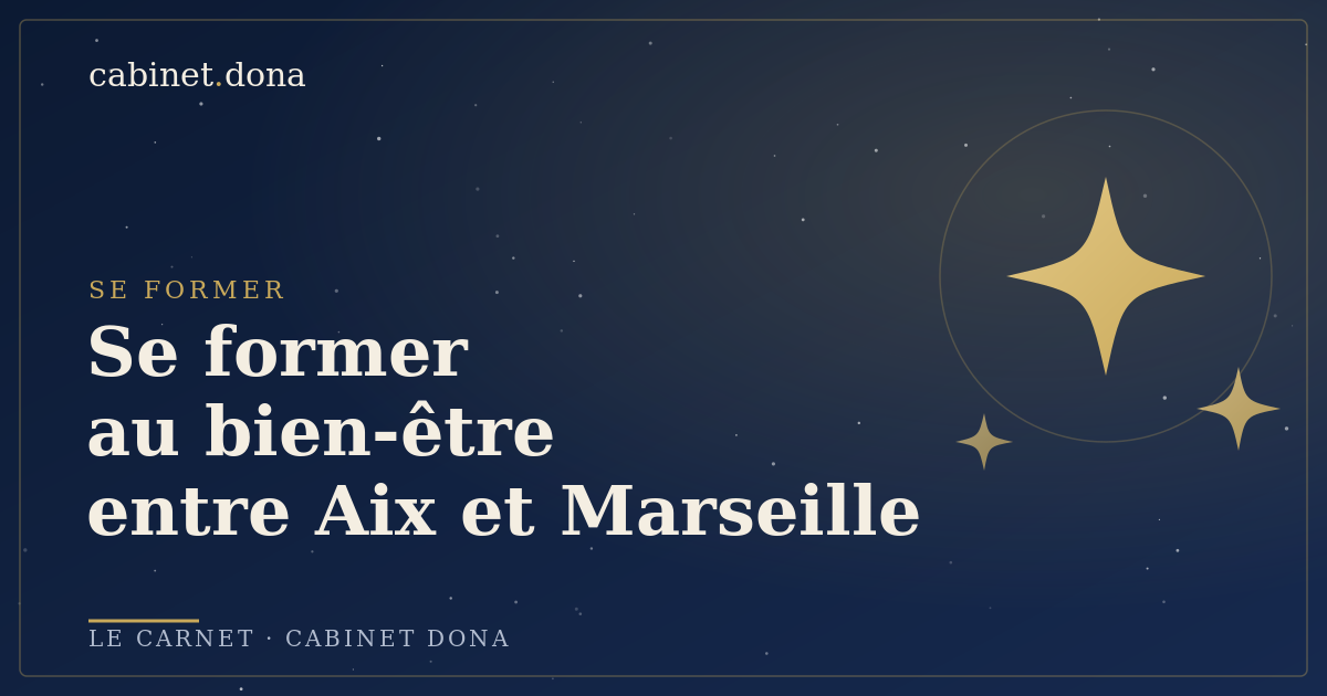 Se former au bien-être entre Marseille et Aix au Cabinet Dona